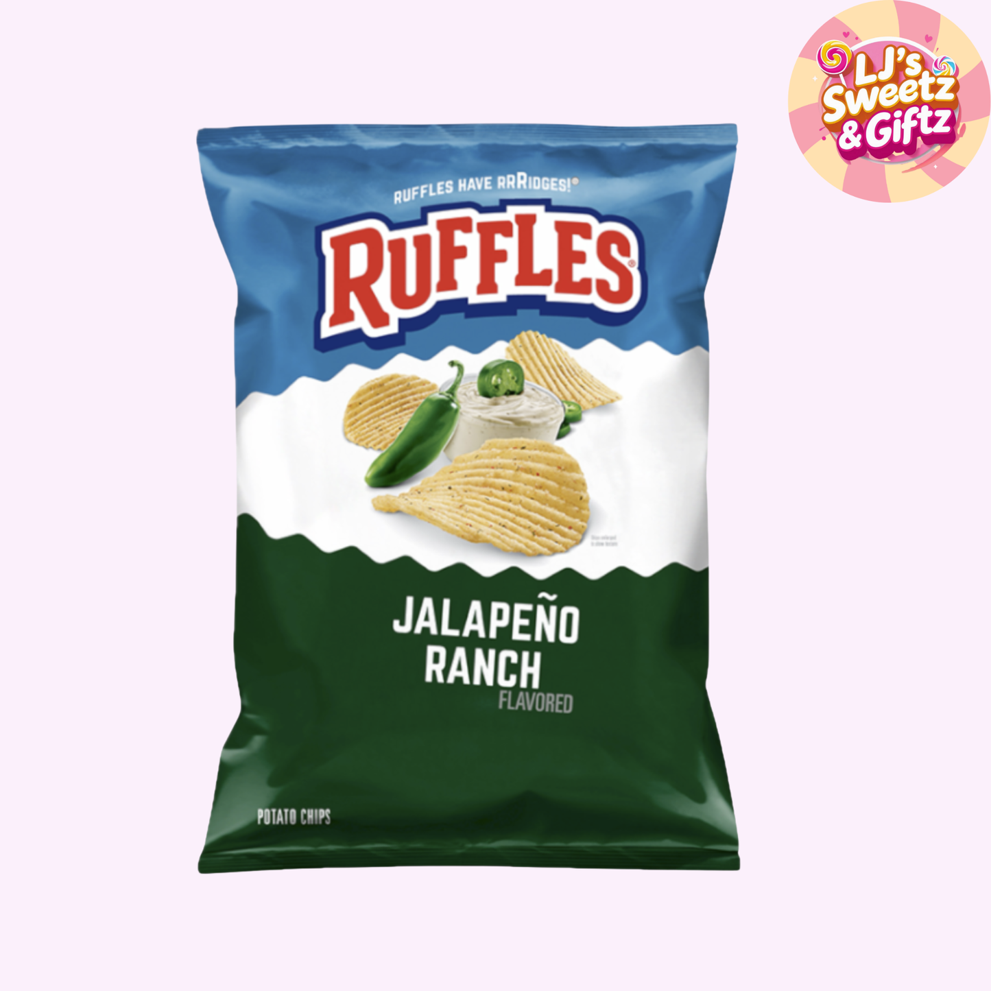 Ruffles Potato Chips Jalapeno Ranch (184g) USA