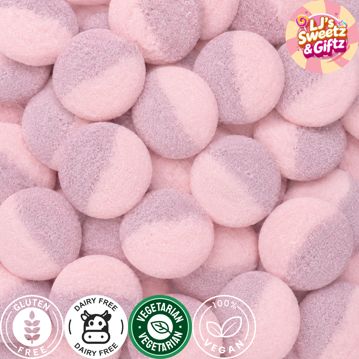 Sour Strawberry & Cherry Foam Faces 300g