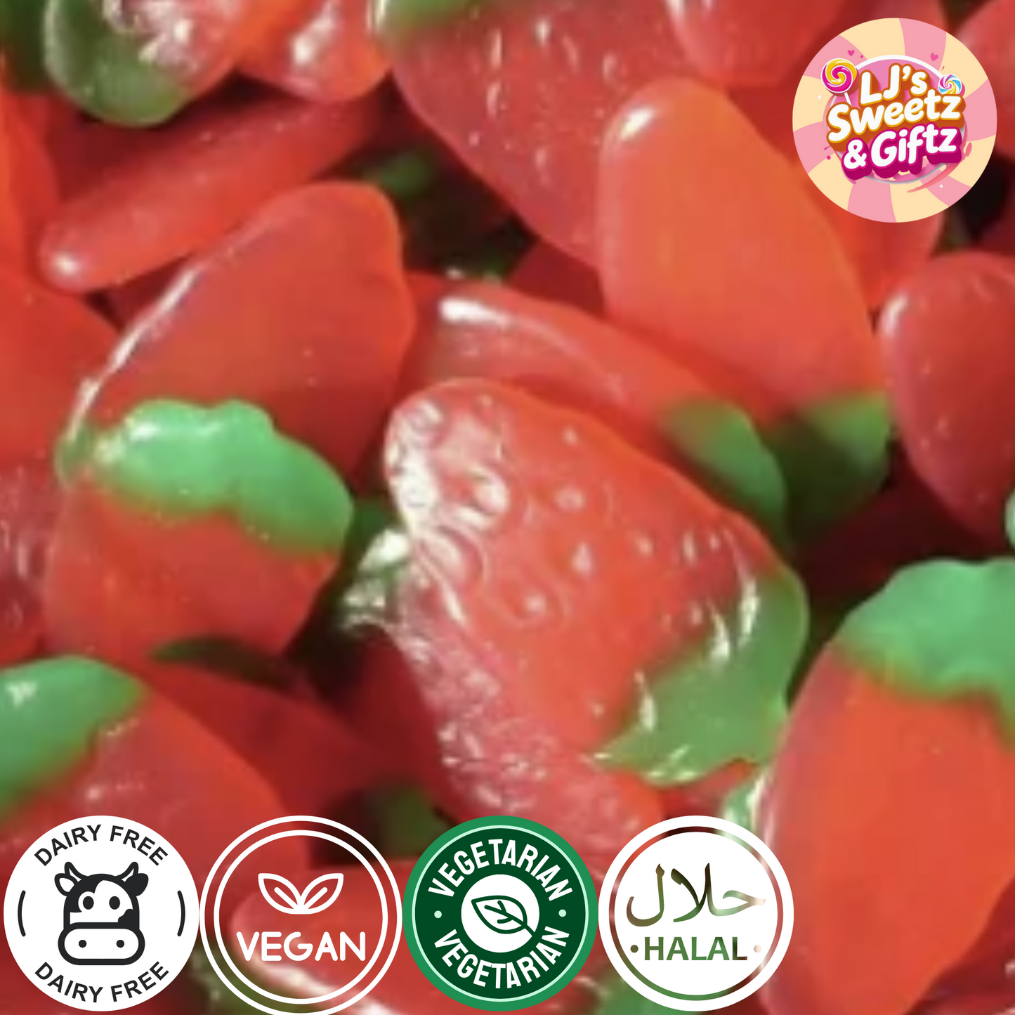 Giant Strawberries Sweets